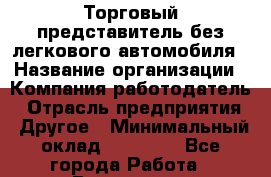 Торговый представитель без легкового автомобиля › Название организации ­ Компания-работодатель › Отрасль предприятия ­ Другое › Минимальный оклад ­ 30 000 - Все города Работа » Вакансии   . Московская обл.,Бронницы г.
